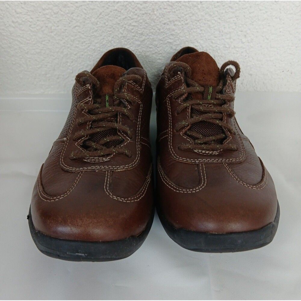 Clarks Wave Brown Leather Womans Size 8.5 Driving Oxford Sneakers 33446 Lace Up